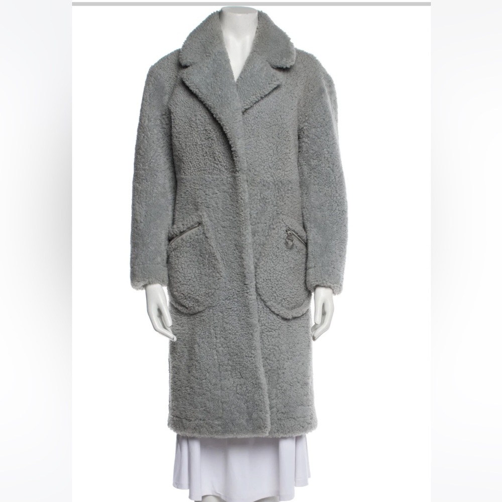 The Arrivals teddy coat shearling long Vince Helmut XS leather jacket duster